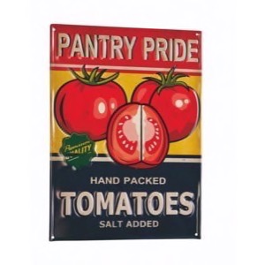 Metal skilt Pantry Pride Tomatoes 30x40cm